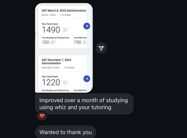 Student review praising AI tutor feature