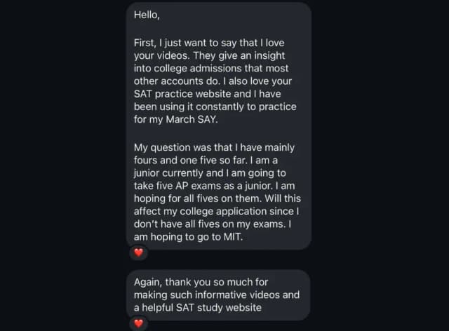 Student review about practice exam quality