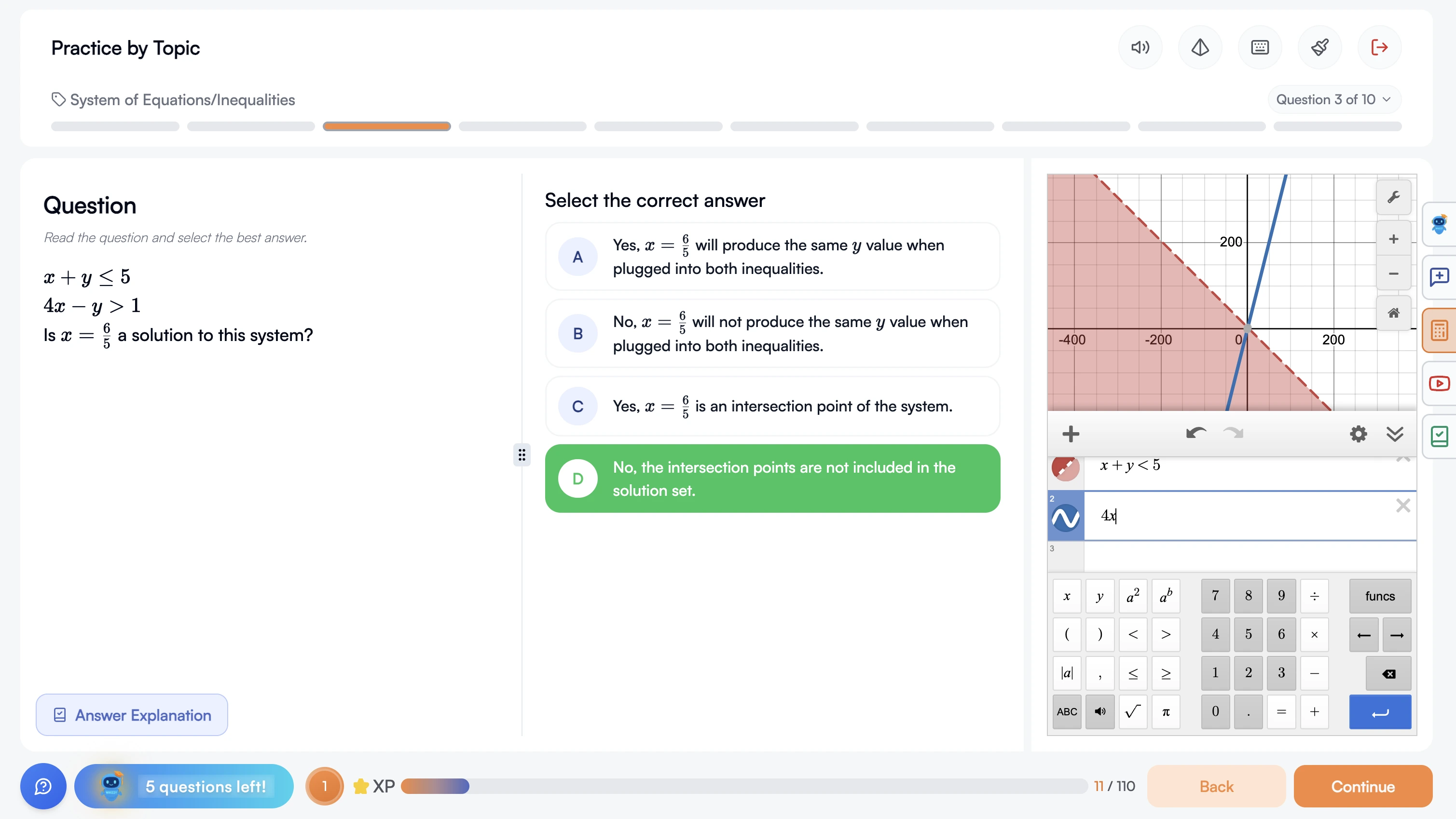 Practice by Topic Demo