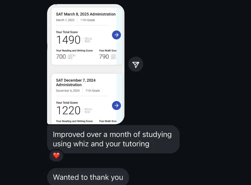 What a student said about Whiz