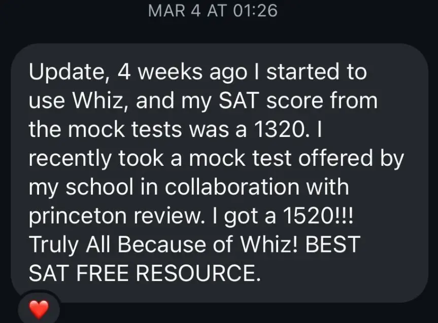 What a student said about Whiz